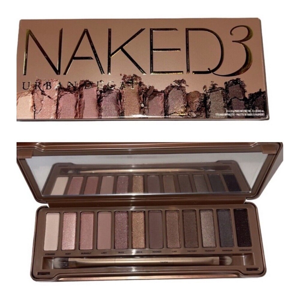 Urban Decay Naked 3 Eyeshadow Palette 12 Shades Pink shimmer matte New - Picture 3 of 3